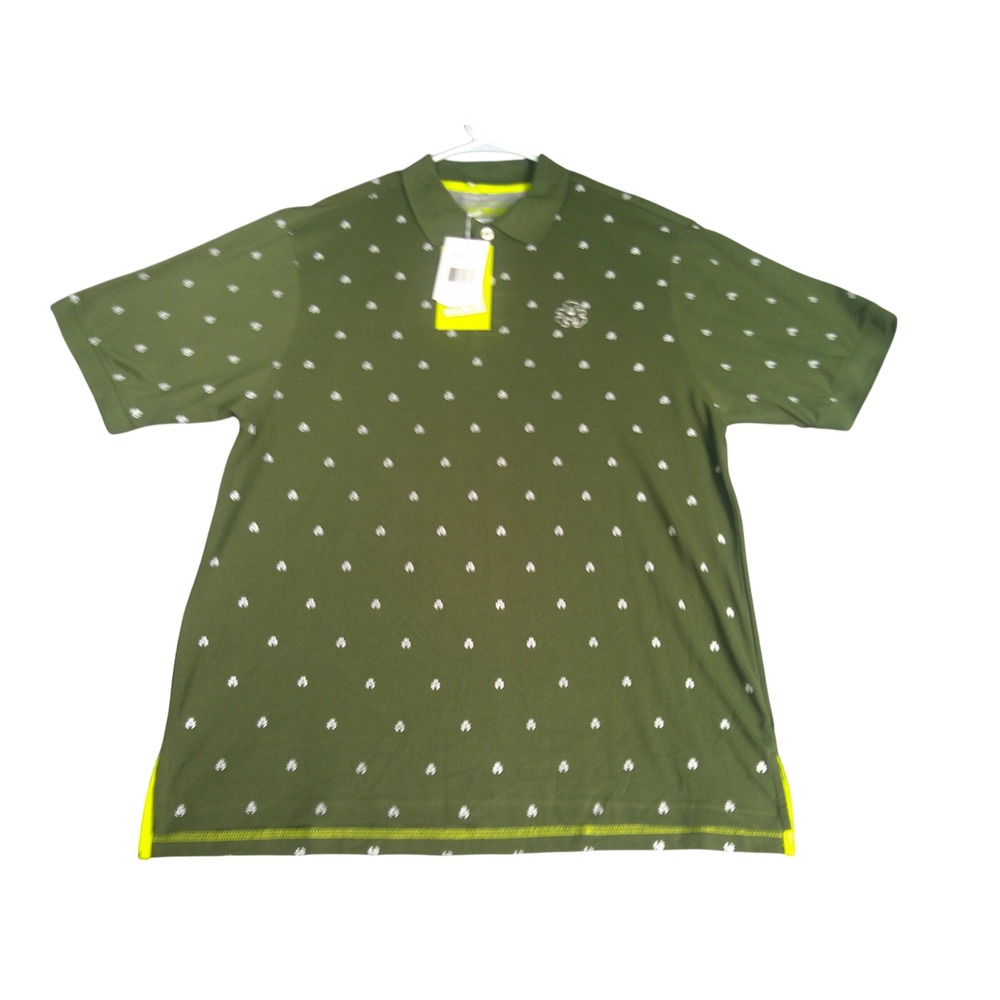 Akademiks Men's Olive Green Embroidered Logo Polo Shirt Size 2XL NWT
